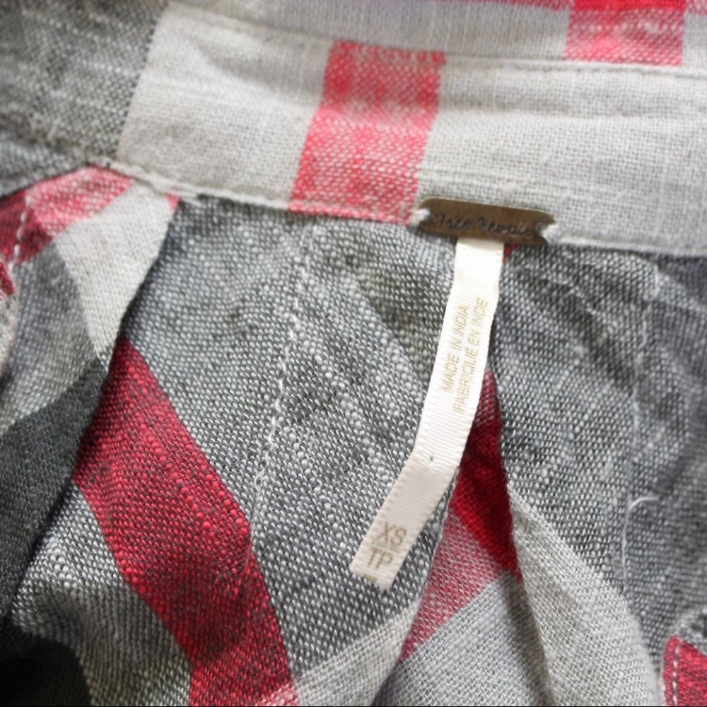 Free People Peppy in Plaid Button Front Shirt - Picture 5 of 7